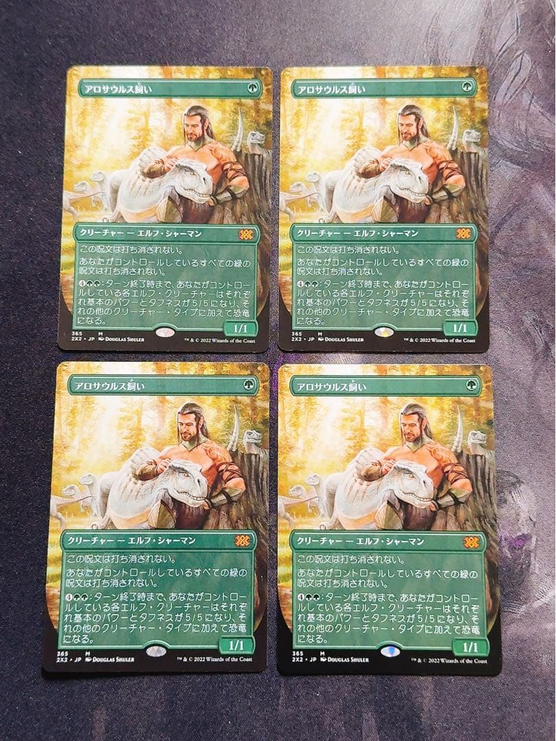 アロサウルス飼い　日本語　4枚セット