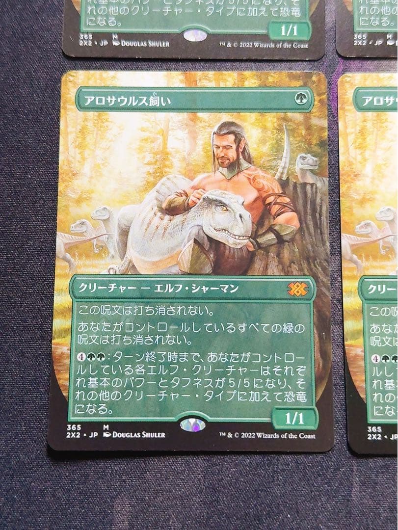 アロサウルス飼い　日本語　4枚セット