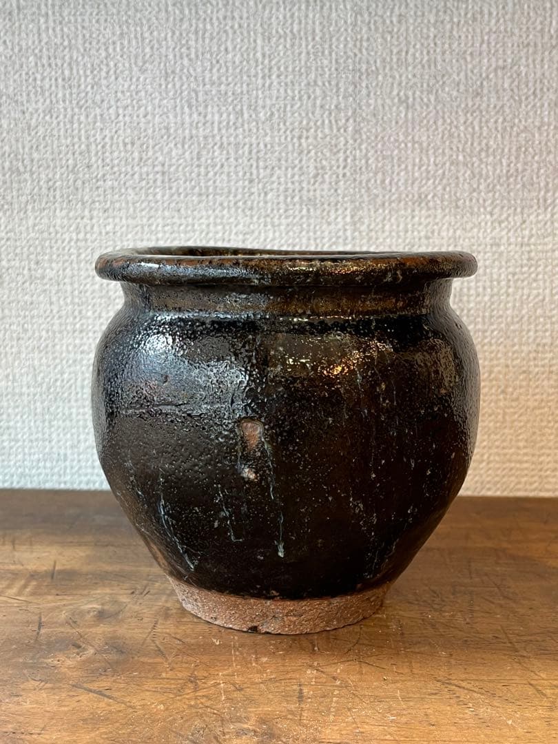 仙台　堤焼き　小壺　④ 古民具　古雑貨　アンティーク