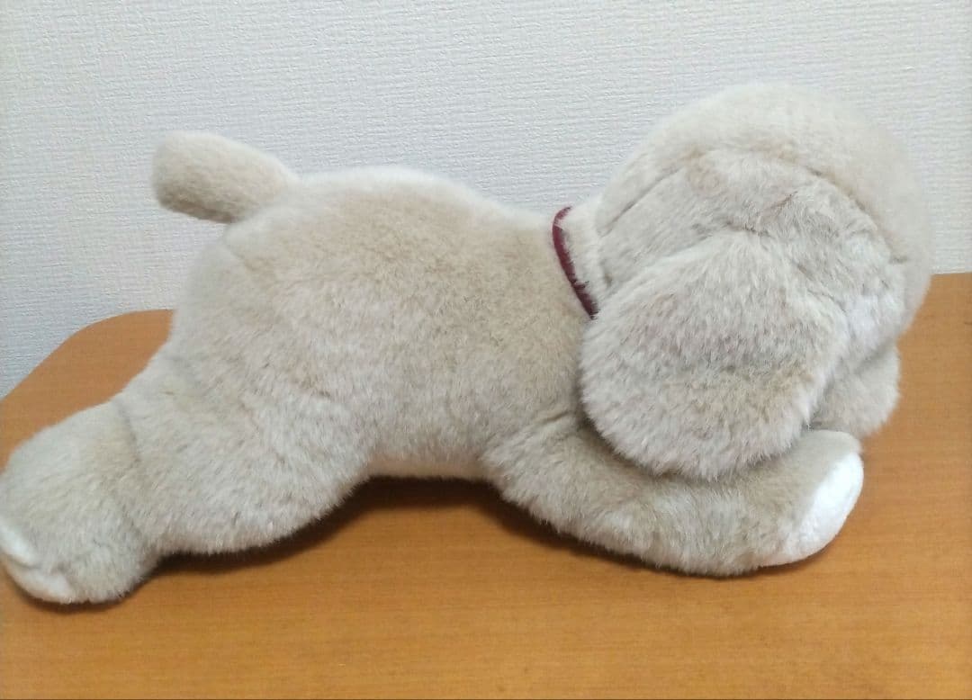 うめ吉 くたくた BIG ぬいぐるみ ベージュ 1983 犬 レトロ 当時物