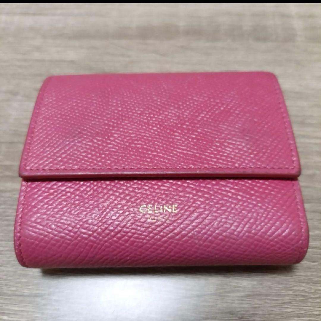 CELINE ピンク 三つ折り財布　証明書付き