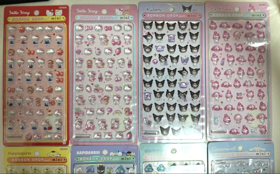 正規品　ボンボンドロップシールミニサンリオ8種セット