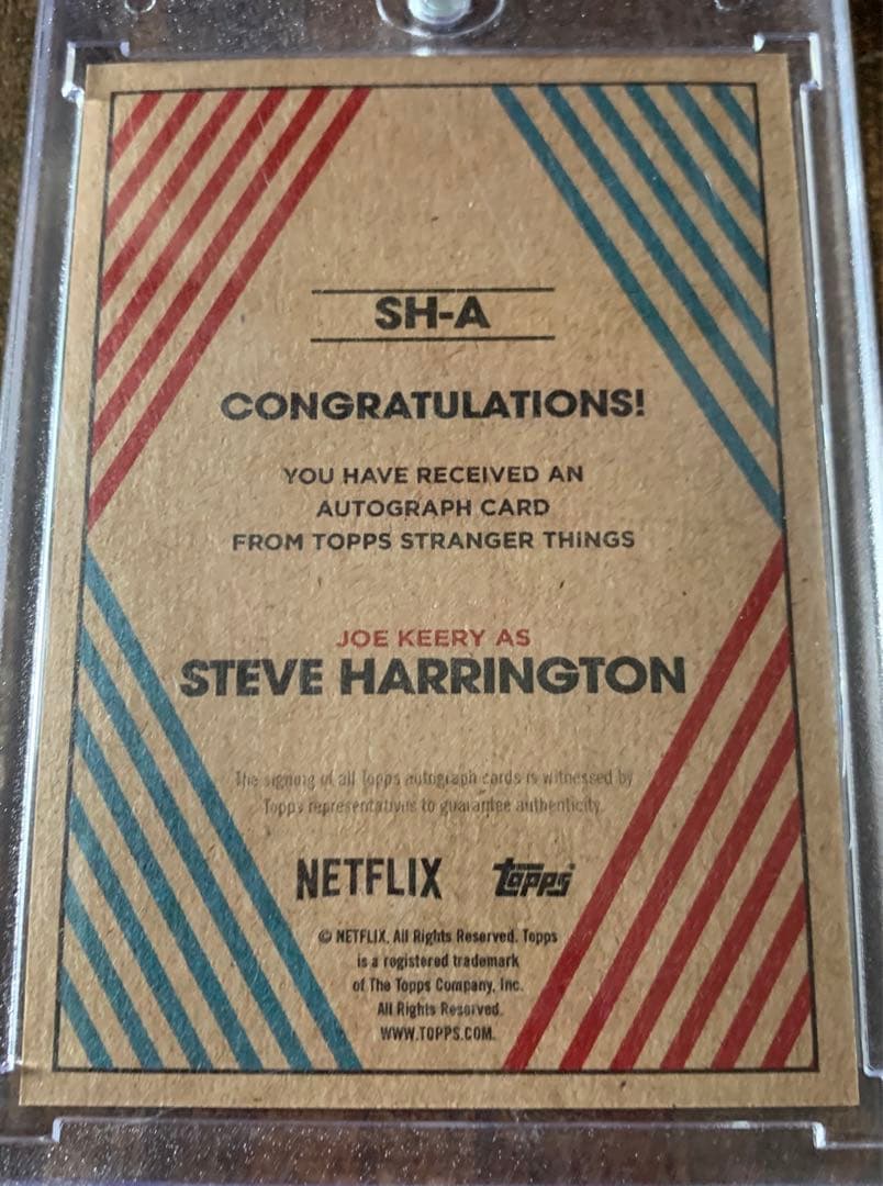 stranger things スティーブ　サインカード　ジョーキーリー