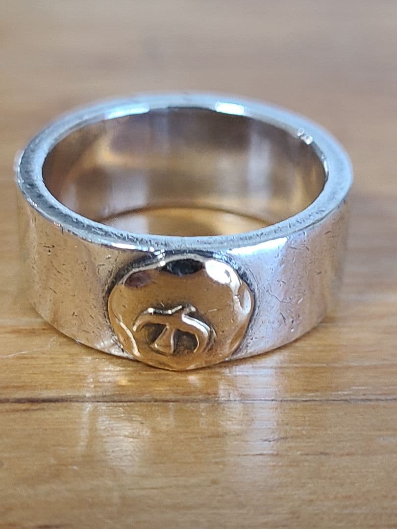 goro's ゴローズ 平打ちリング 11～12号 斜め飛び ピンキーリング