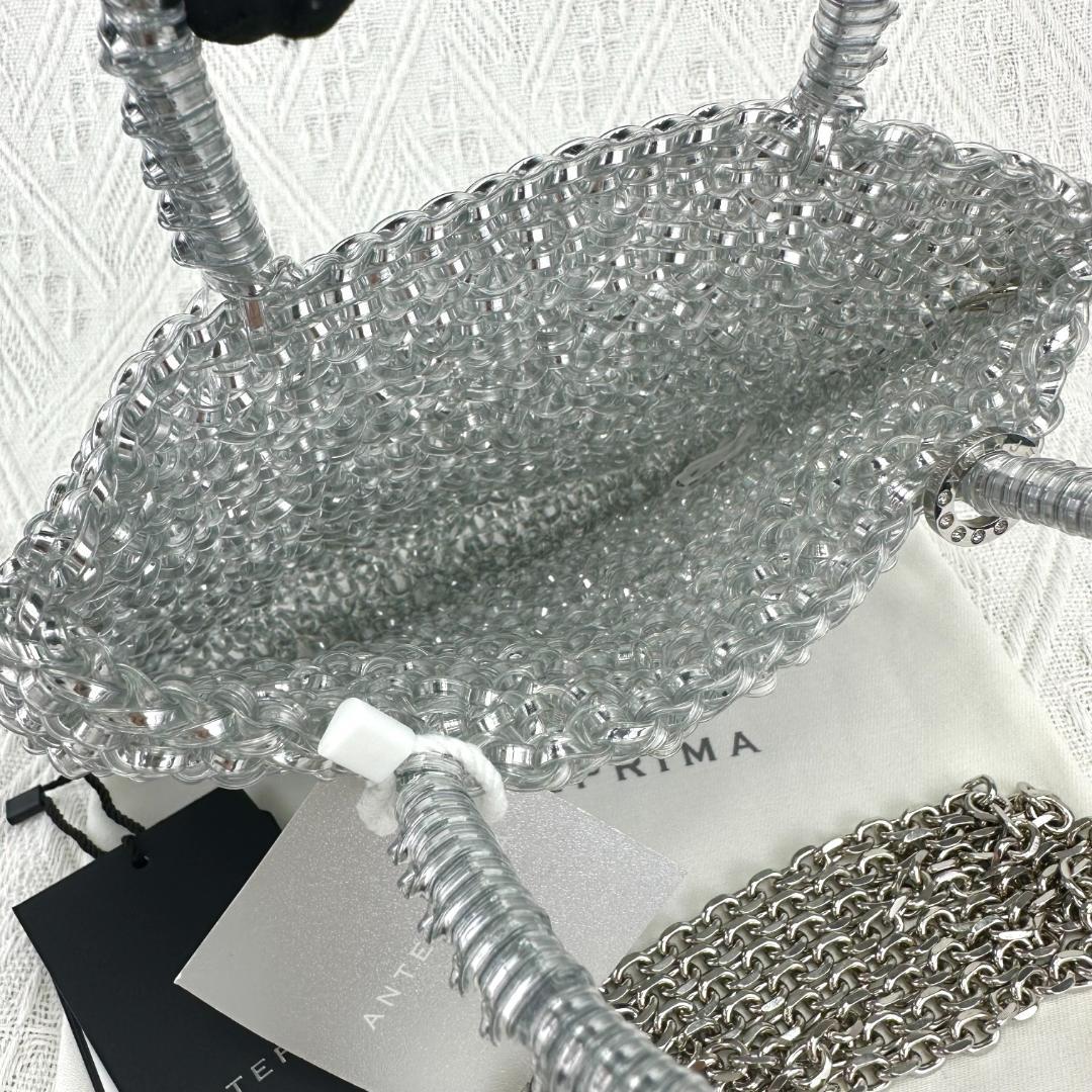 美品 ANTEPRIMAスタンダード ミニアトゥーラ ワイヤーバッグ シルバー