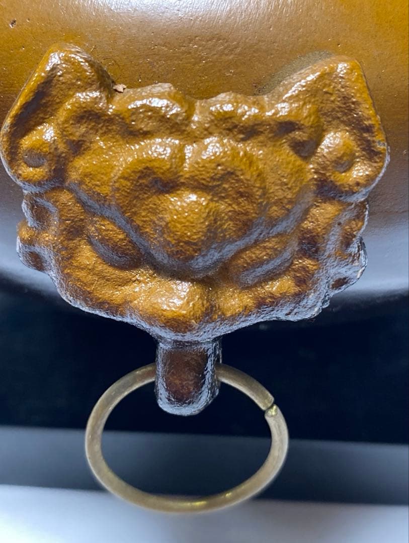 唐銅 鬼面風炉釜　コレクション用