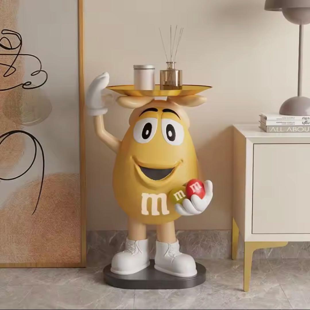 M&M's エムアンドエムズ サイドテーブル フィギュア イエロー 黄色