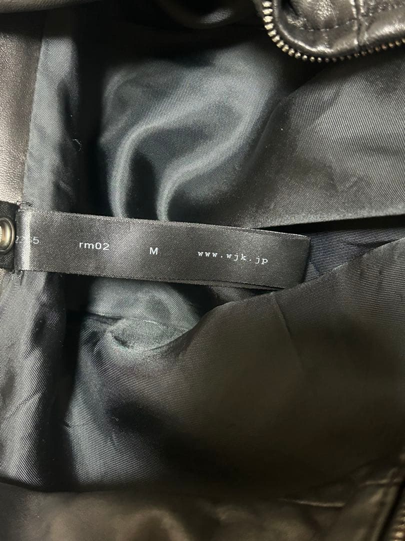 wjk ダブルジェイケイ ラムレザー トラックジャケット ライダース Mサイズ