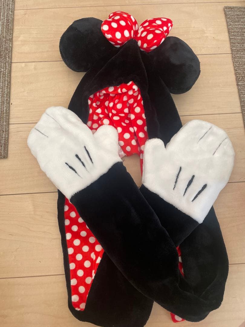 ミニー　マフラーキャップ　【限定価格】