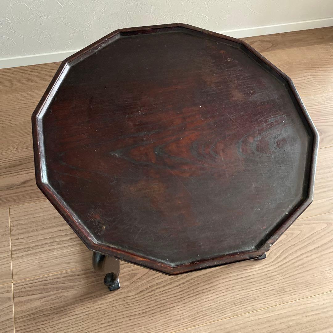 アンティーク骨董　李朝　朝鮮家具　ソバン 小盤　お膳　虎脚　机　花台　飾り台