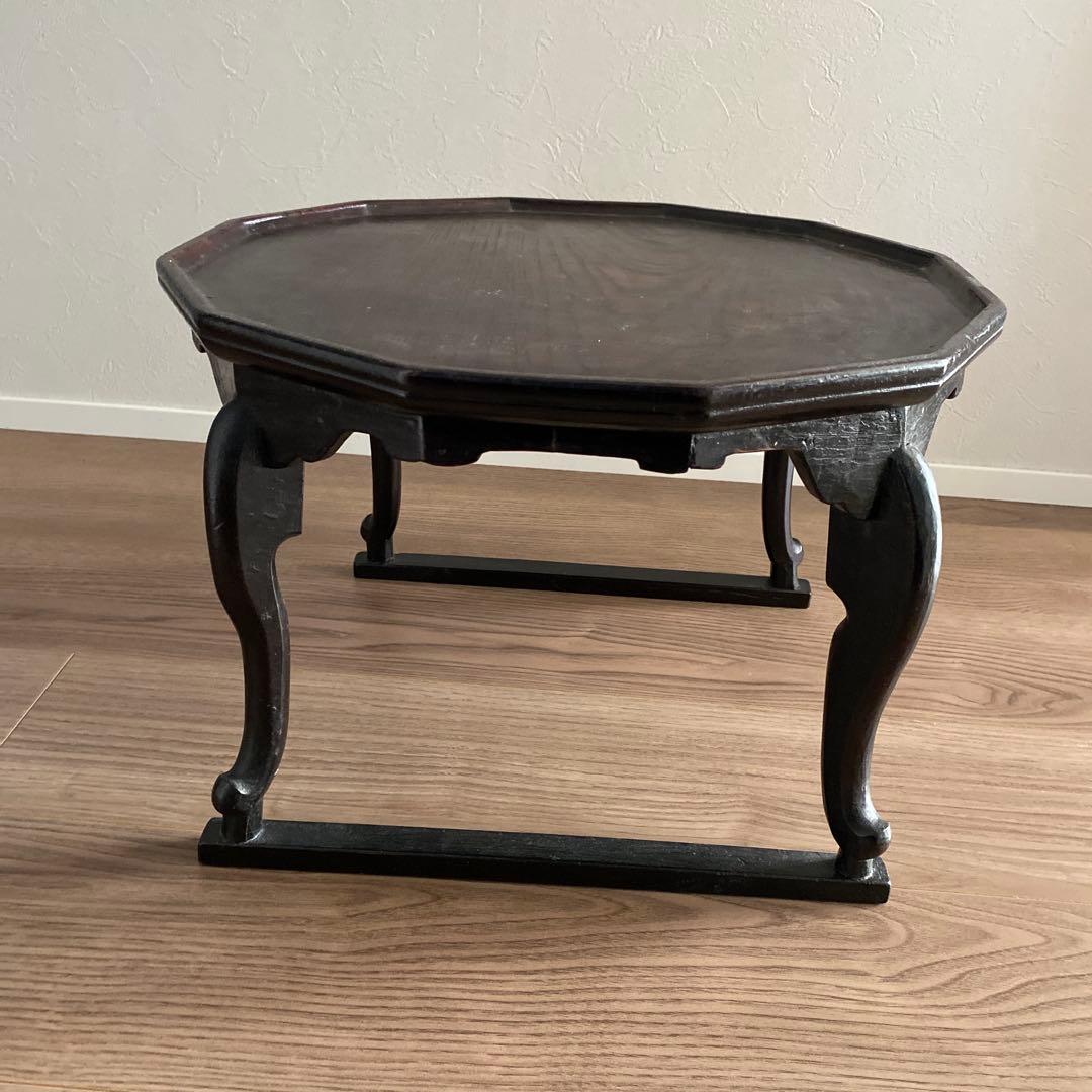 アンティーク骨董　李朝　朝鮮家具　ソバン 小盤　お膳　虎脚　机　花台　飾り台