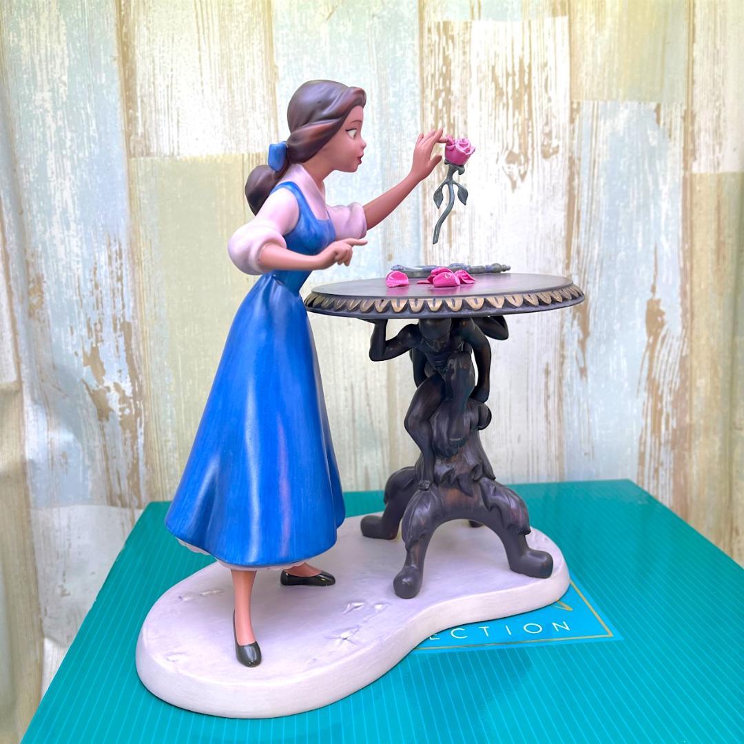 激レア★WDCC 美女と野獣 ベルと魔法のバラ バラのテーブル 陶器製フィギュア