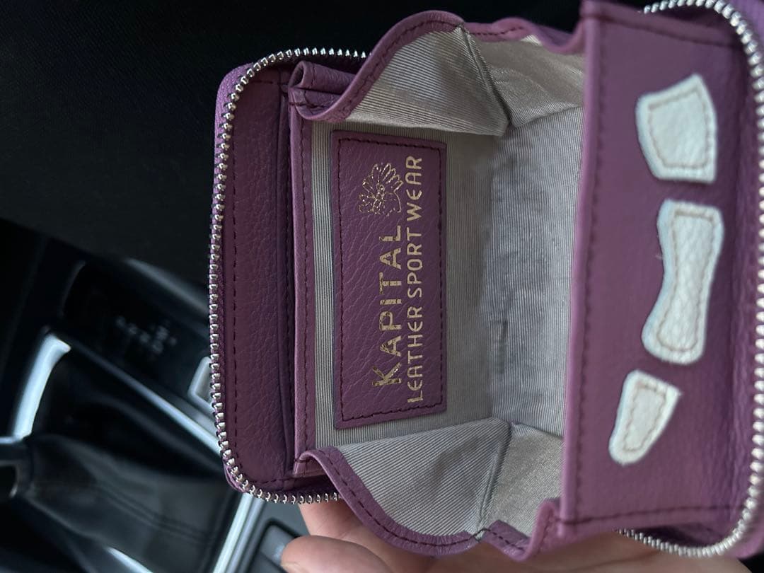 Kapital Bone レザー ウォレット　パープル　財布 ボーン 骨