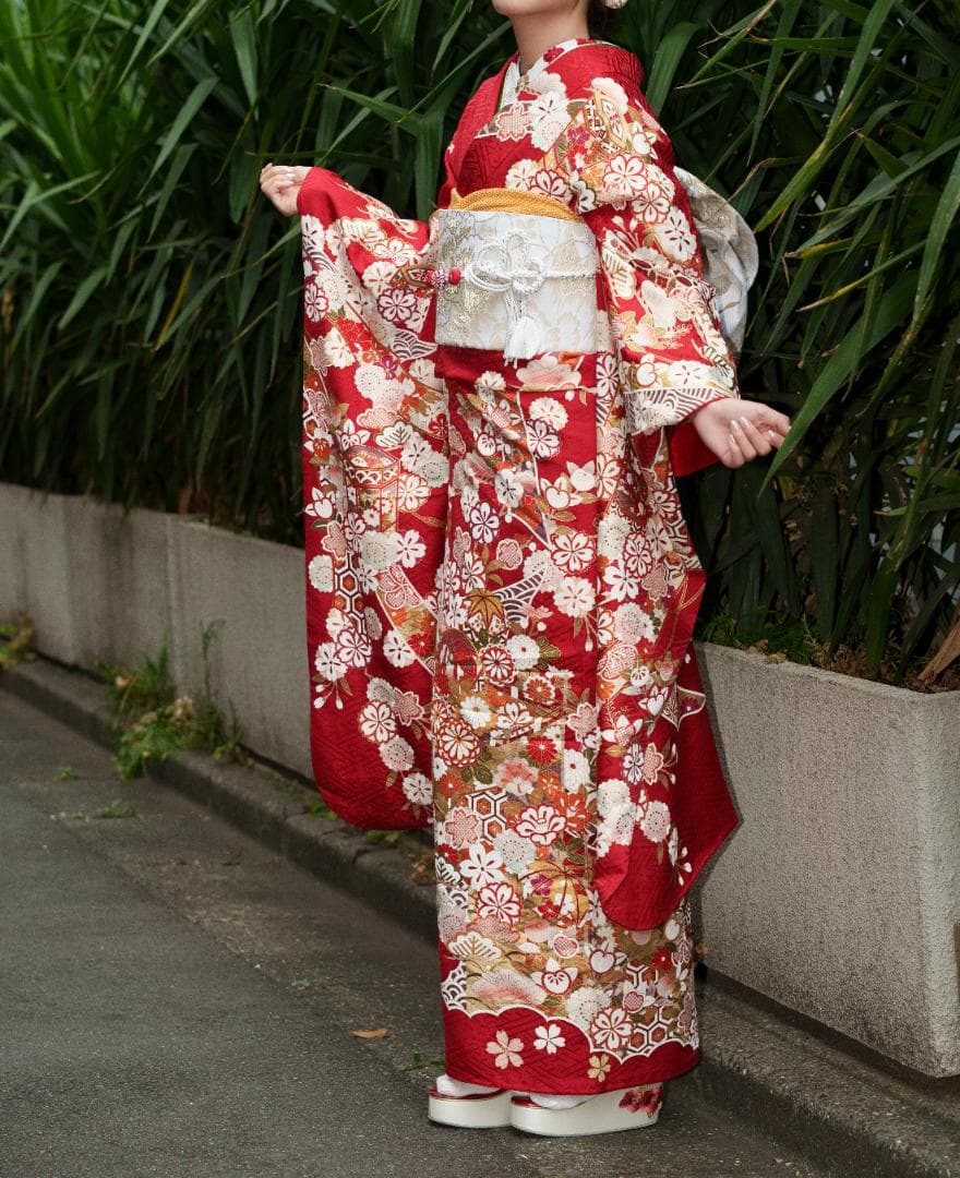 ≪美品≫正絹　振袖9点フルセット【681】【160cm~170cmの方用】