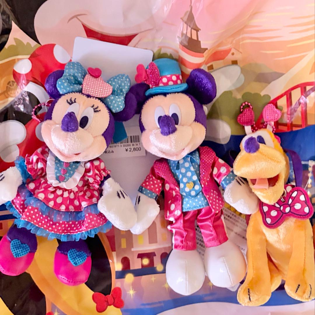 ファンダーランド ぬいぐるみバッジ ミッキー ミニー プルート