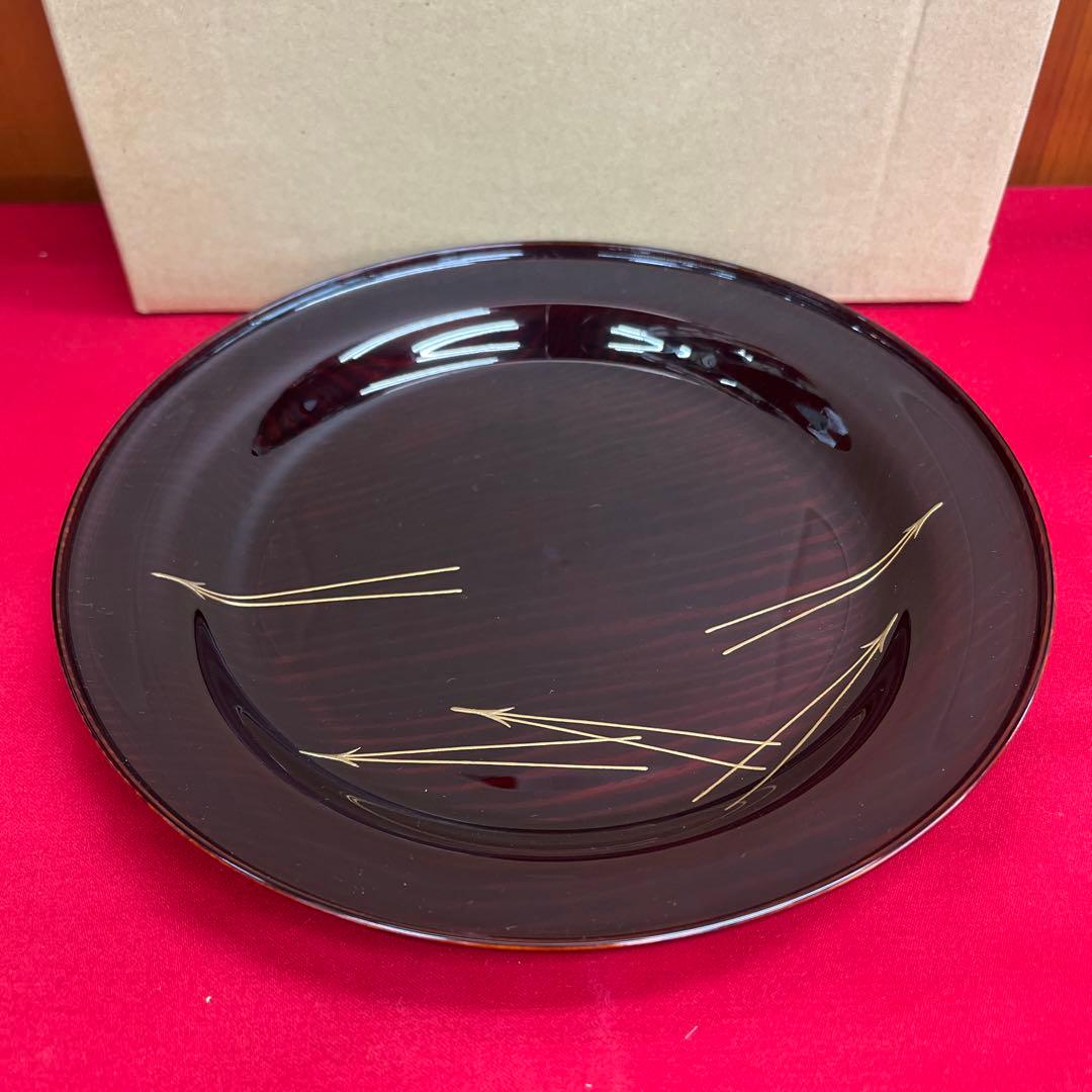 松葉蒔絵　松の木青海盆　川端近左　干菓子盆　茶道具