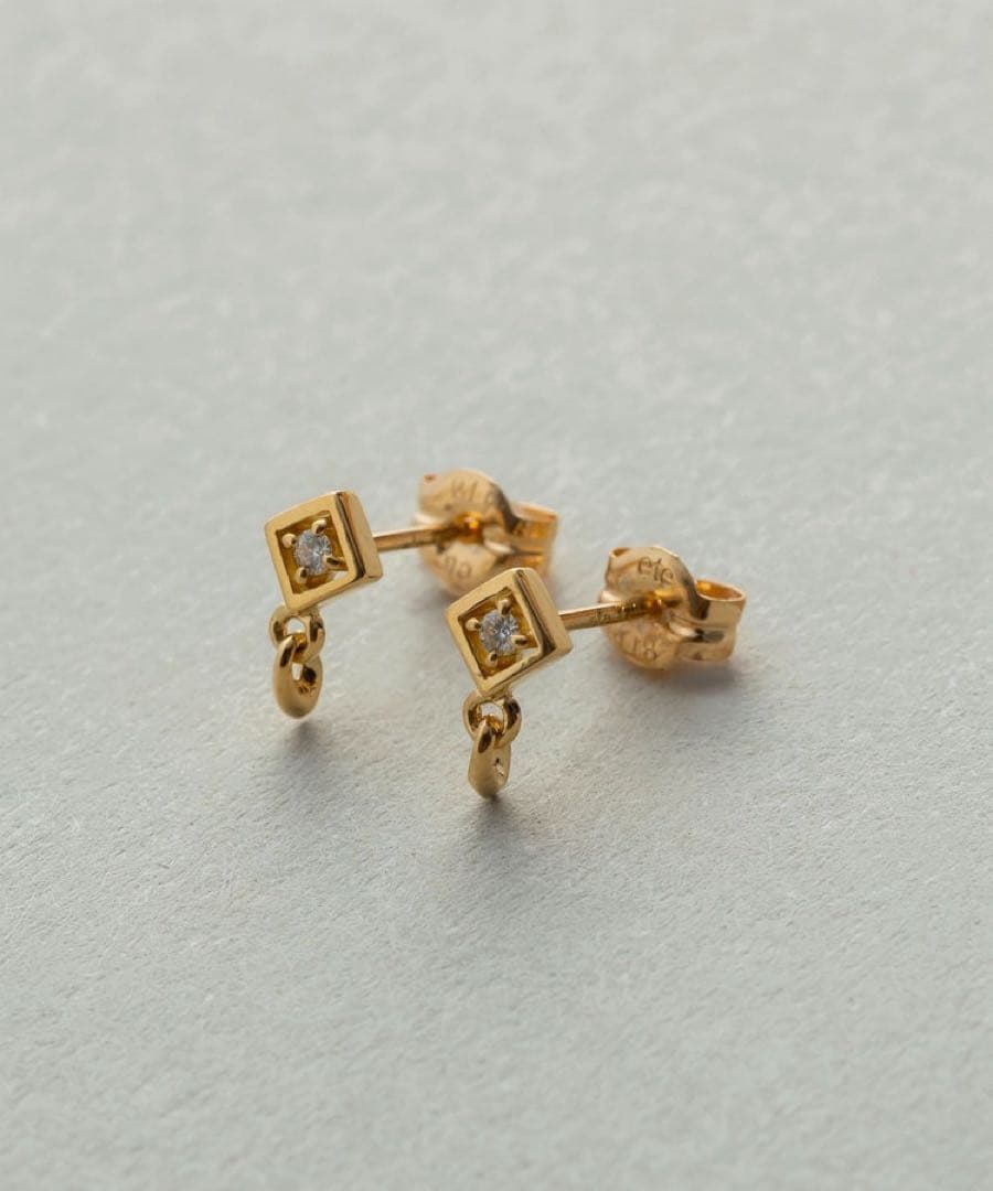 ete K18YG ダイヤモンドピアス