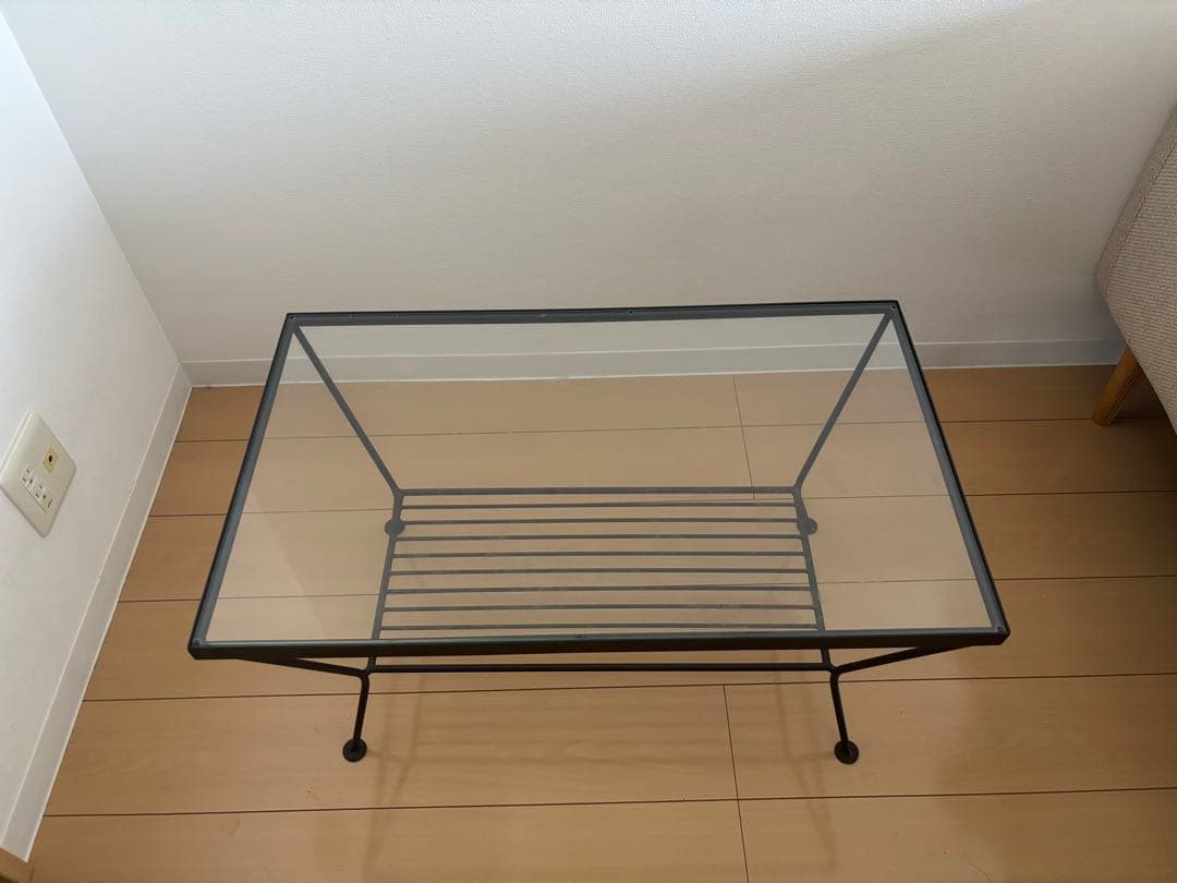 unico EDDY(エディ) ガラスアイアンテーブル