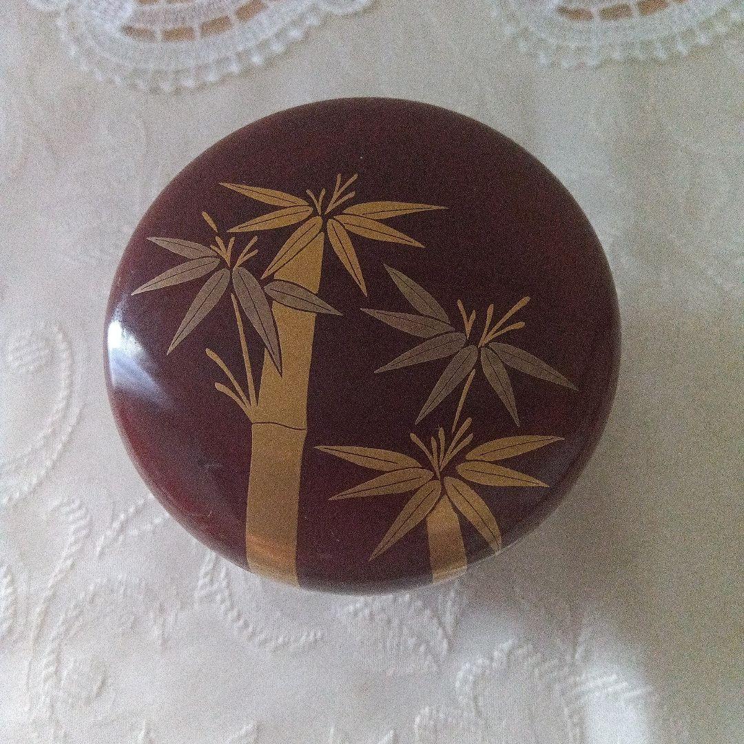 中棗　竹蒔絵　山下泰園作　茶道具