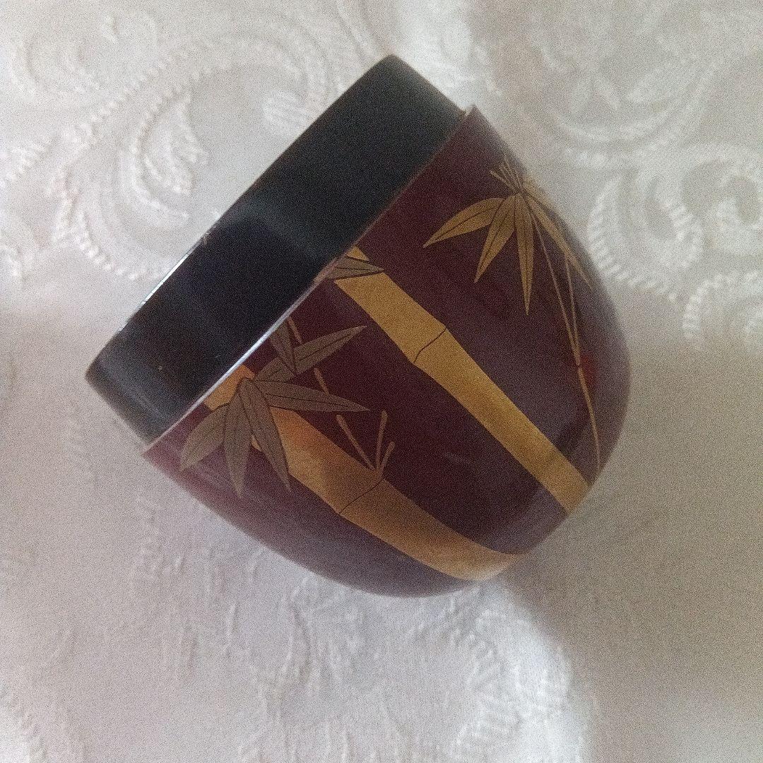 中棗　竹蒔絵　山下泰園作　茶道具