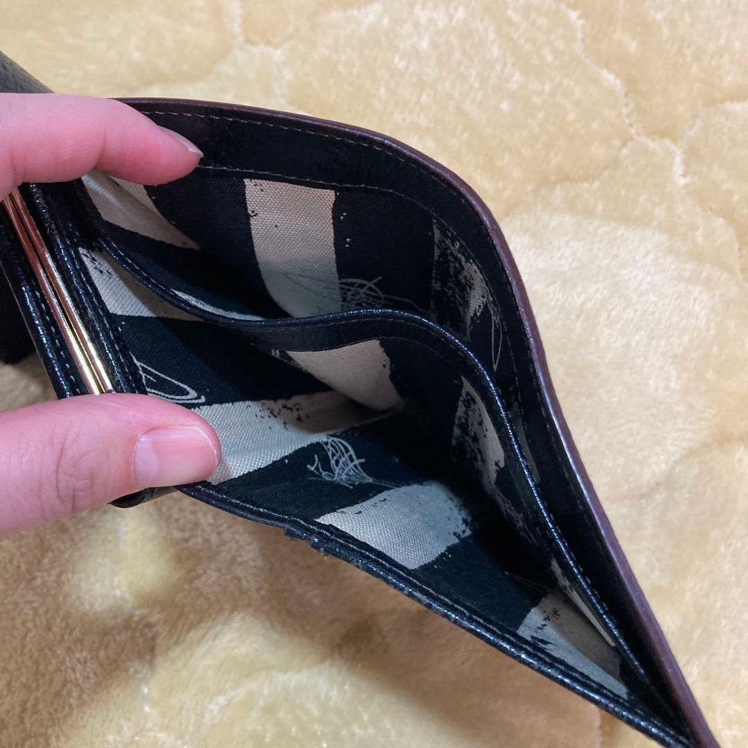 Vivienne Westwood 三つ折り財布 黒 がま口