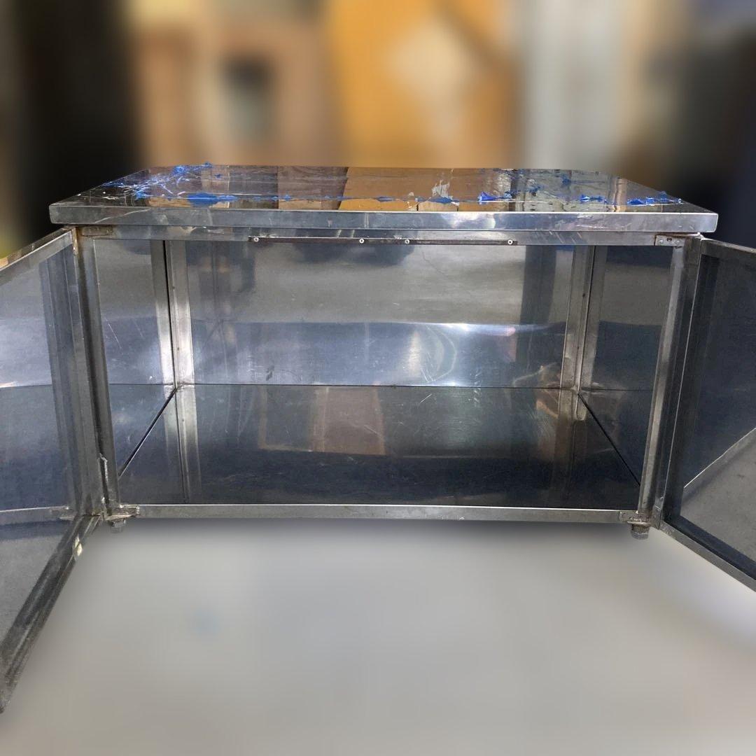 ステンレス製作業台 両開き扉付き