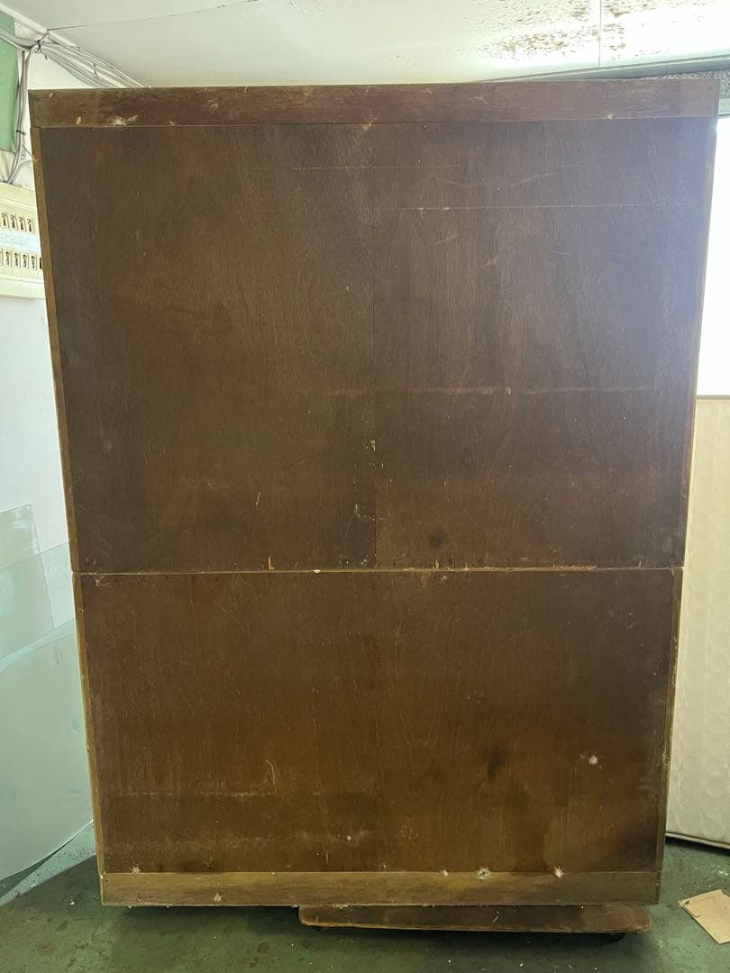 【O-1604】水屋 食器棚 飾り棚 キャビネット 昭和レトロ アンティーク