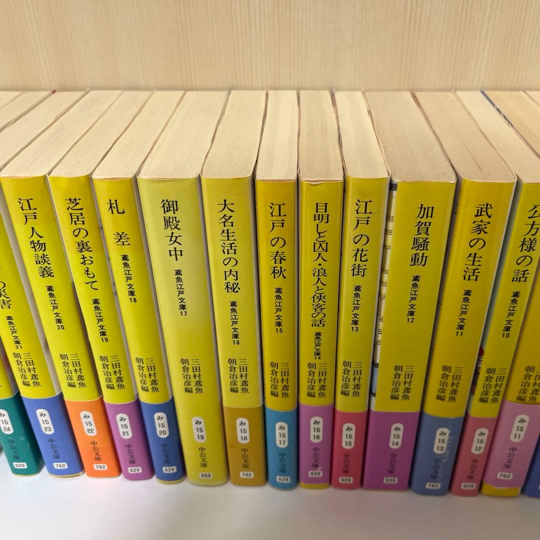 鳶魚江戸文庫　三田村鳶魚　朝倉治彦編　中公文庫　1〜36巻　別巻1・2 全38巻