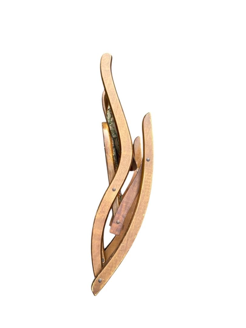 折りたたみロッキンチェア 送料込み ビンテージ アンティーク ゴブラン織