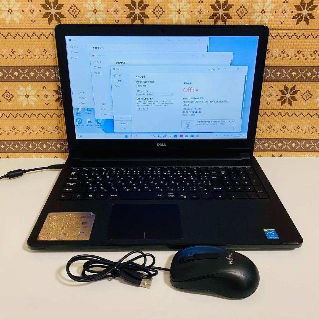 Y799 DellノートパソコンSSD高速WEBカメラWindows11オフィス