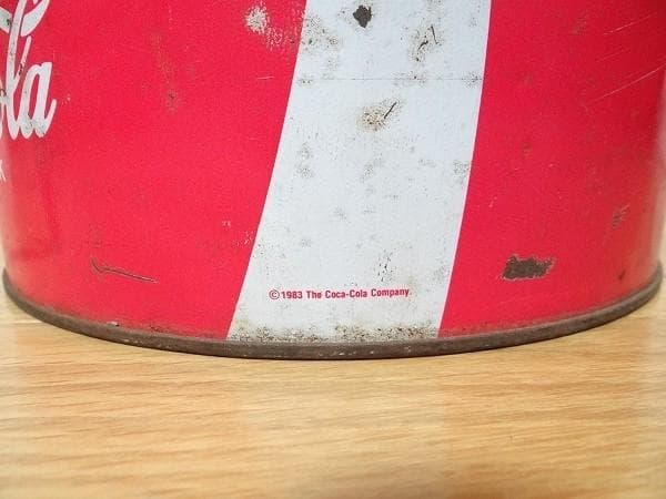 80年代 ビンテージ コカ・コーラ ティントラッシュ ブリキ 缶 ペール缶 旧車
