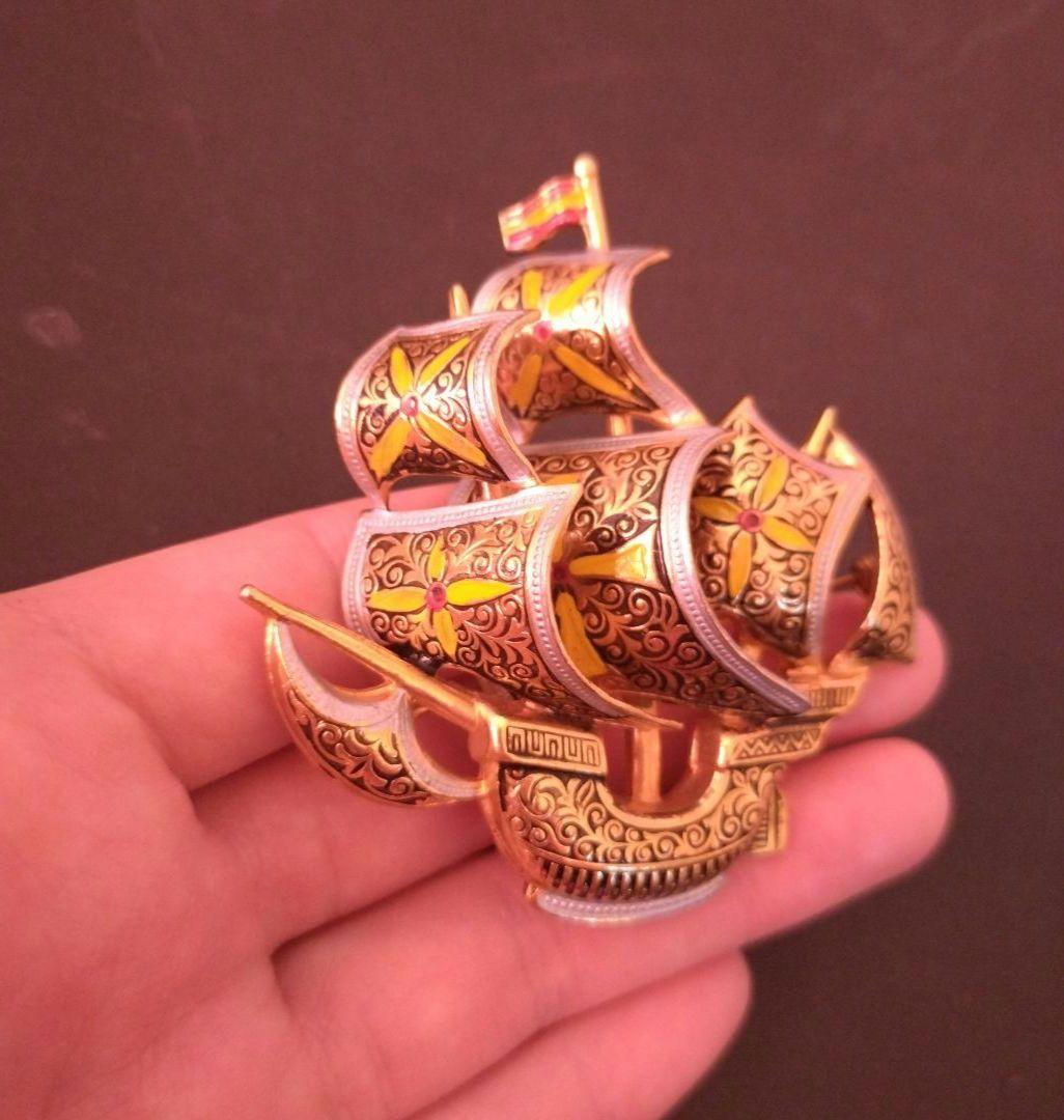 ダマスキナード ヴィンテージ ブローチ SPAIN