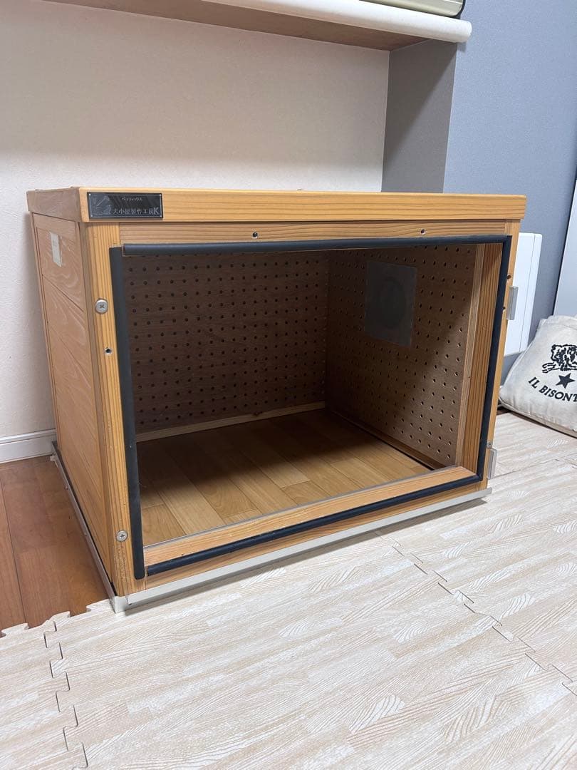 犬小屋製作工房Ｋ／天然木ケージ（ロスナイ付き）送料込み