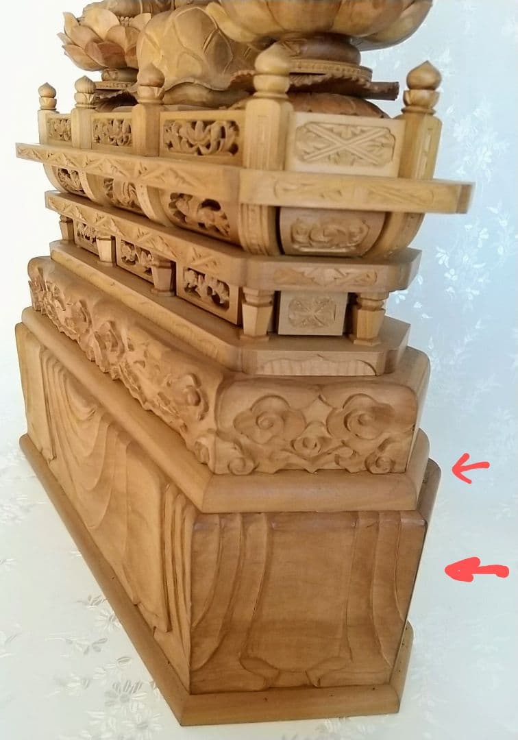 三宝尊 [大#81] 題目宝塔 釈迦如来坐像 多宝如来坐像 ◆白檀 木彫 仏像