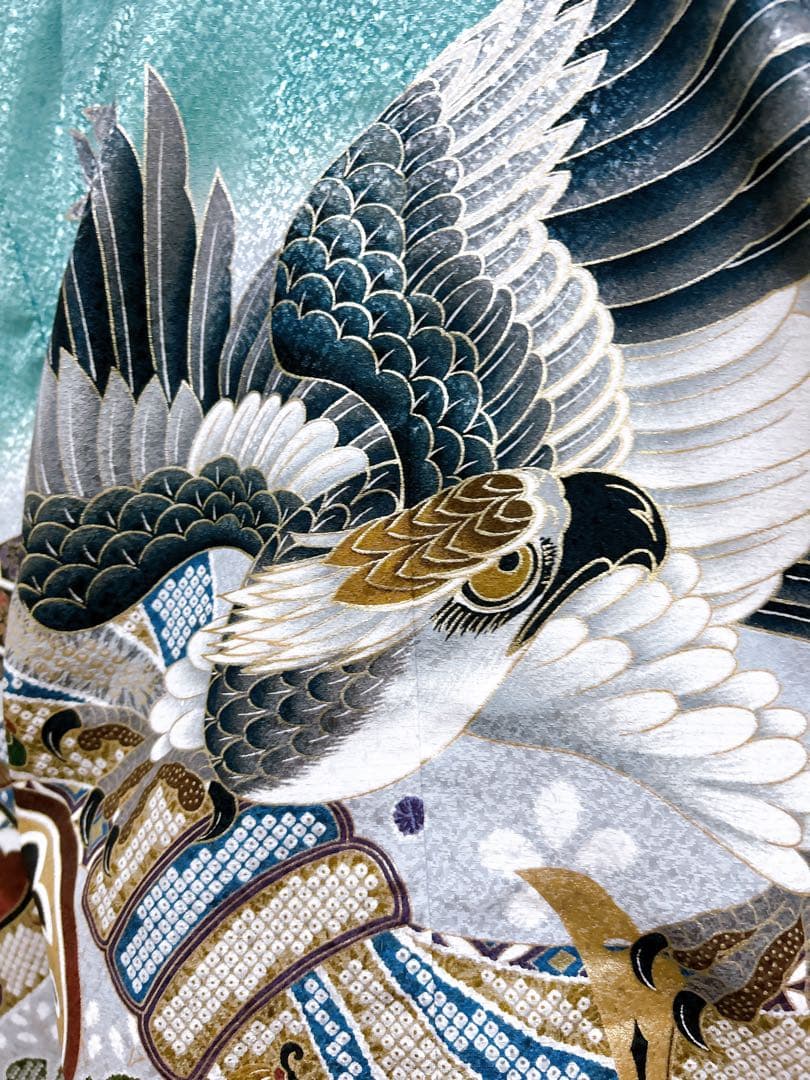 【専用出品】3歳から4歳♡七五三　男の子　フルセット　一式　緑　小さめ　鷹