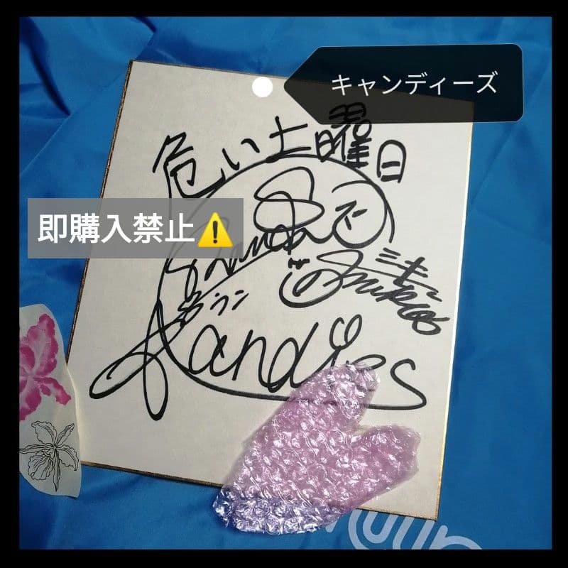 【コメント必須】お宝★キャンディーズ ご本人 アイドル 直筆サイン 色紙 年代物