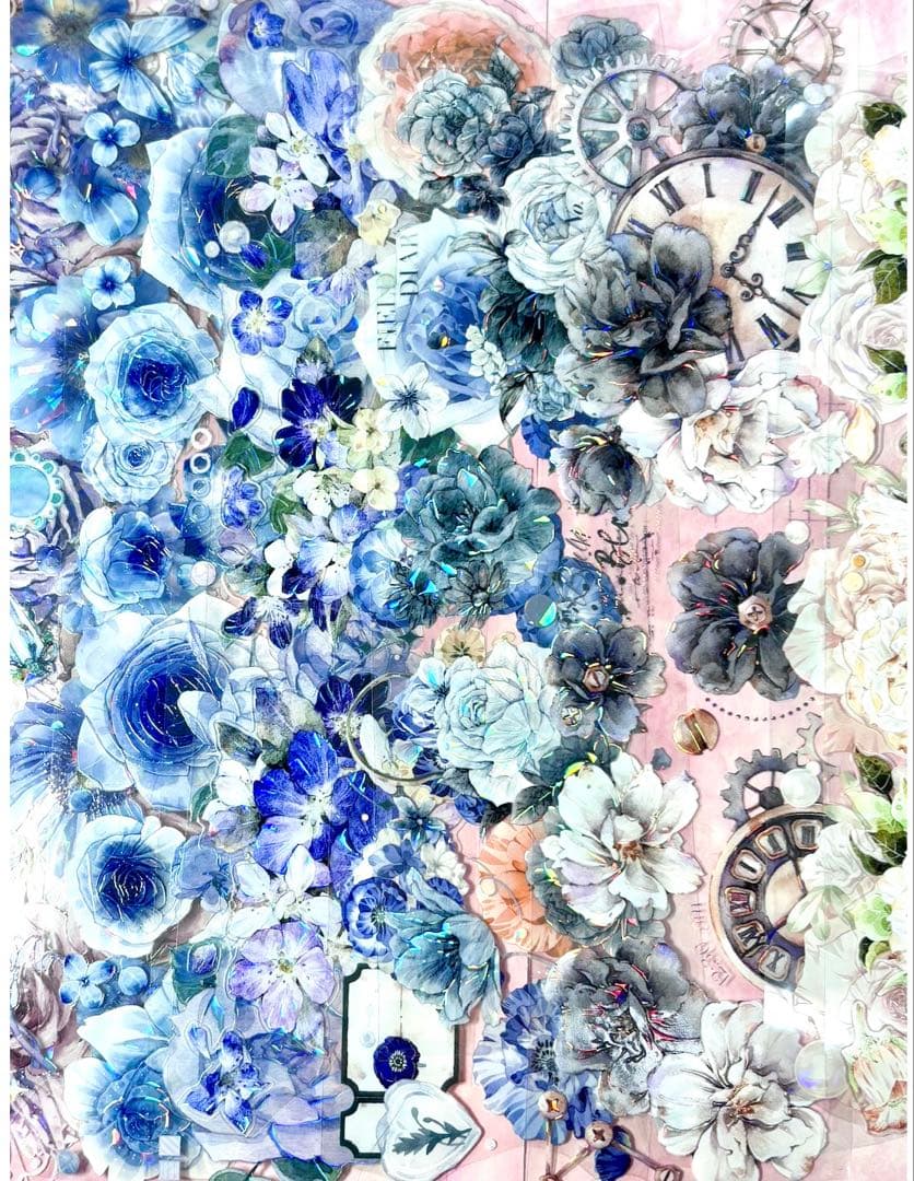 セール‼️70枚セット 大量❗️海外PETマステ切り売りセット お花 70-LL-ク