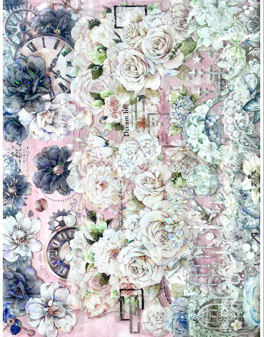 セール‼️70枚セット 大量❗️海外PETマステ切り売りセット お花 70-LL-ク