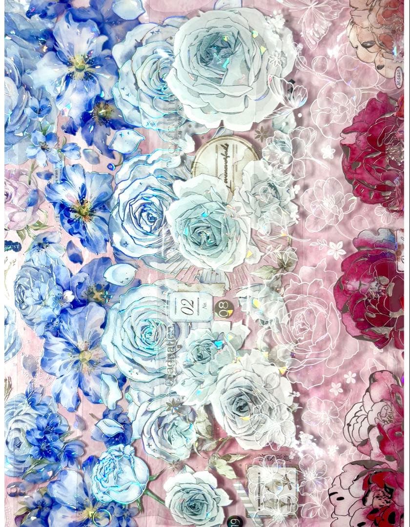 セール‼️70枚セット 大量❗️海外PETマステ切り売りセット お花 70-LL-ク