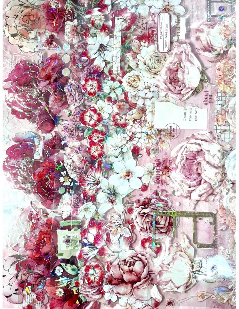 セール‼️70枚セット 大量❗️海外PETマステ切り売りセット お花 70-LL-ク