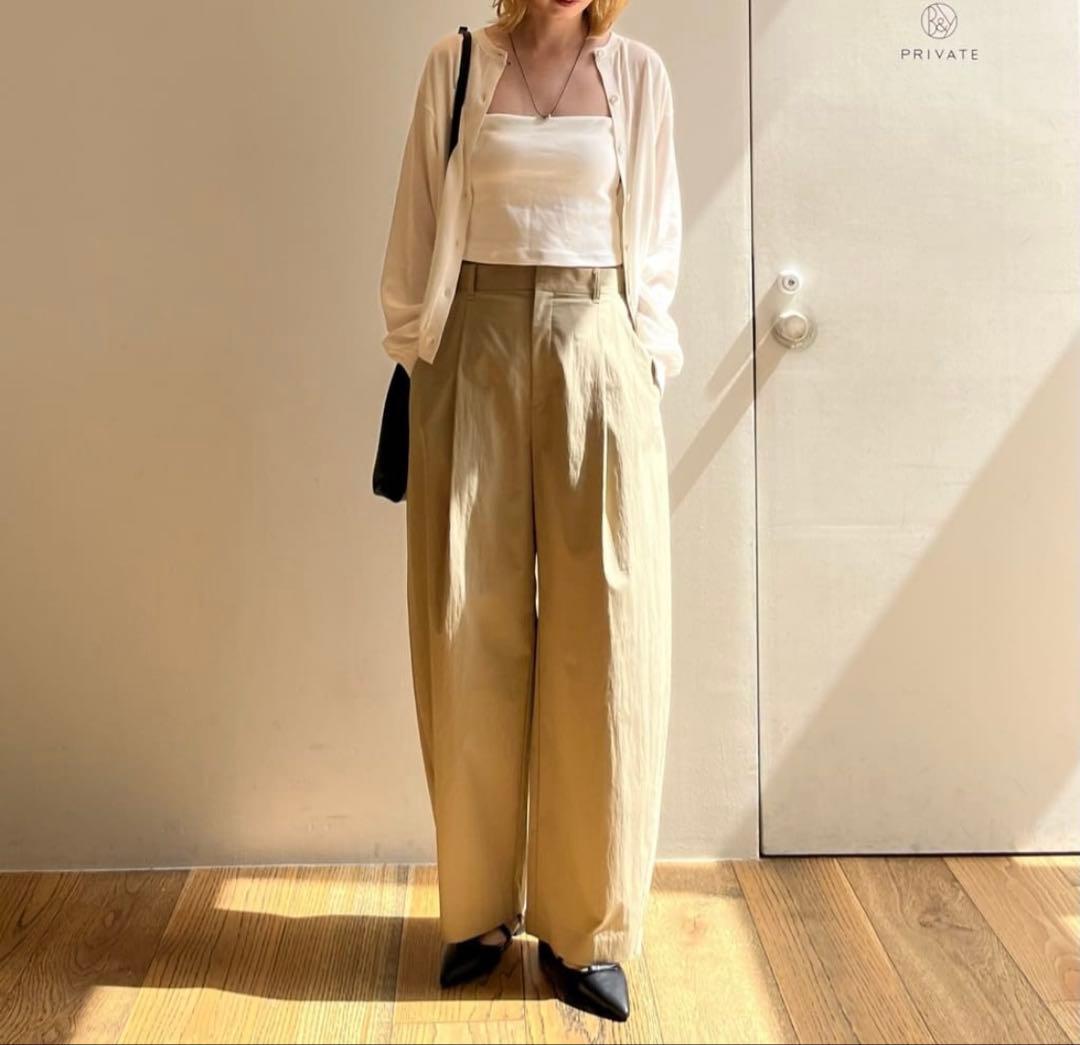 25SS今季新品　接触冷感 BEAUTY&YOUTH タック カーブパンツ