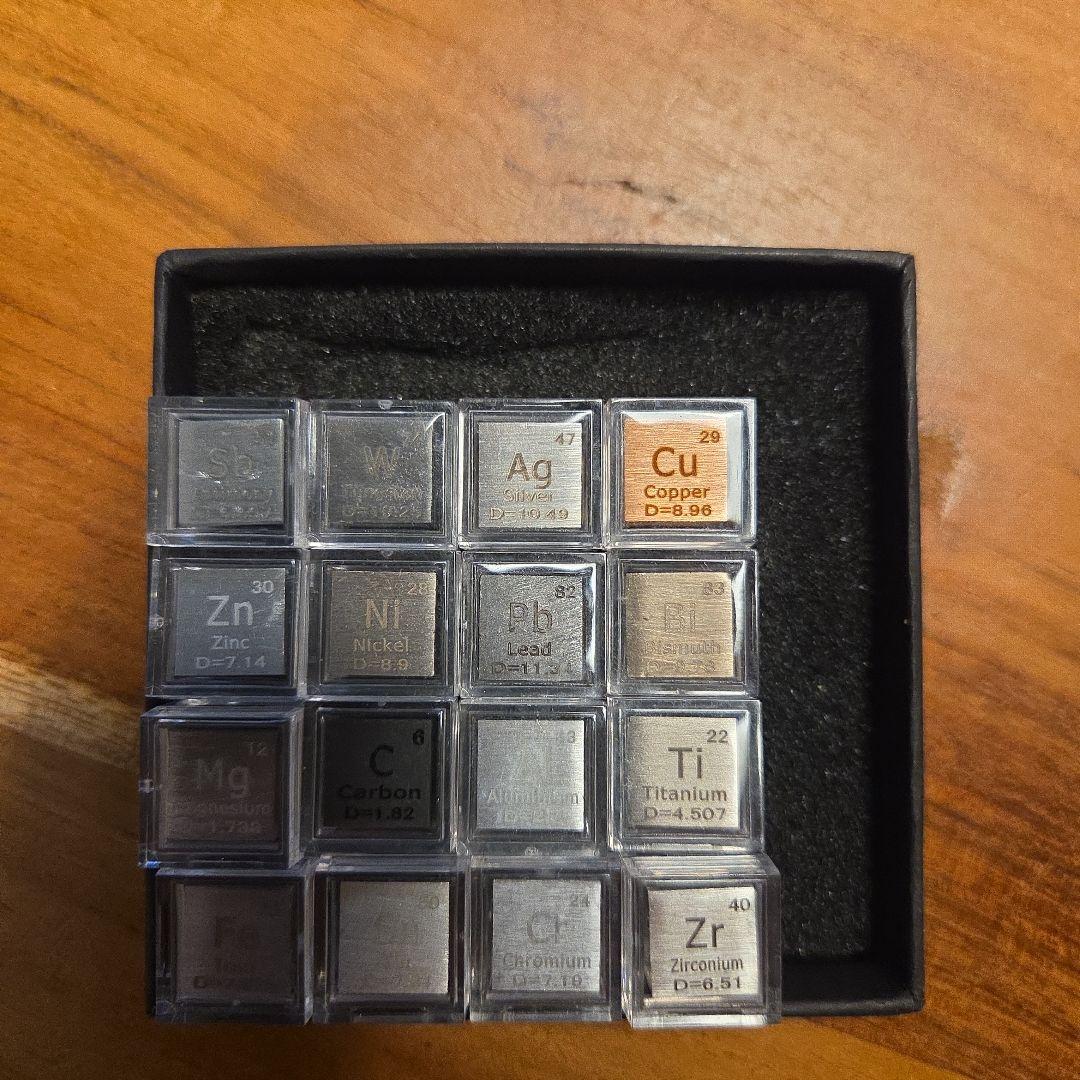 元素標本キューブ16種セット