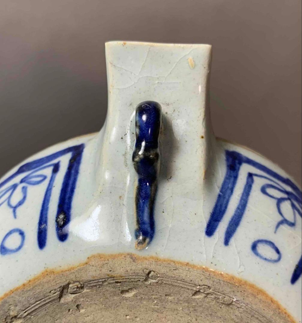 中国 染付鳳凰絵片口　f2250903