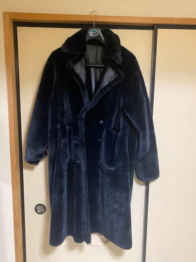 ブラック ファーロングコート