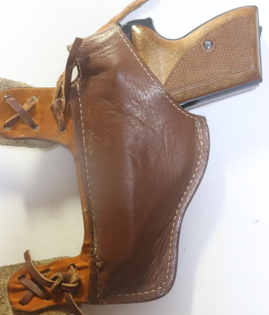 自動拳銃用（ワルサーＰＰＫ・モーゼルHSC等)アップサイドショルダーホルスター