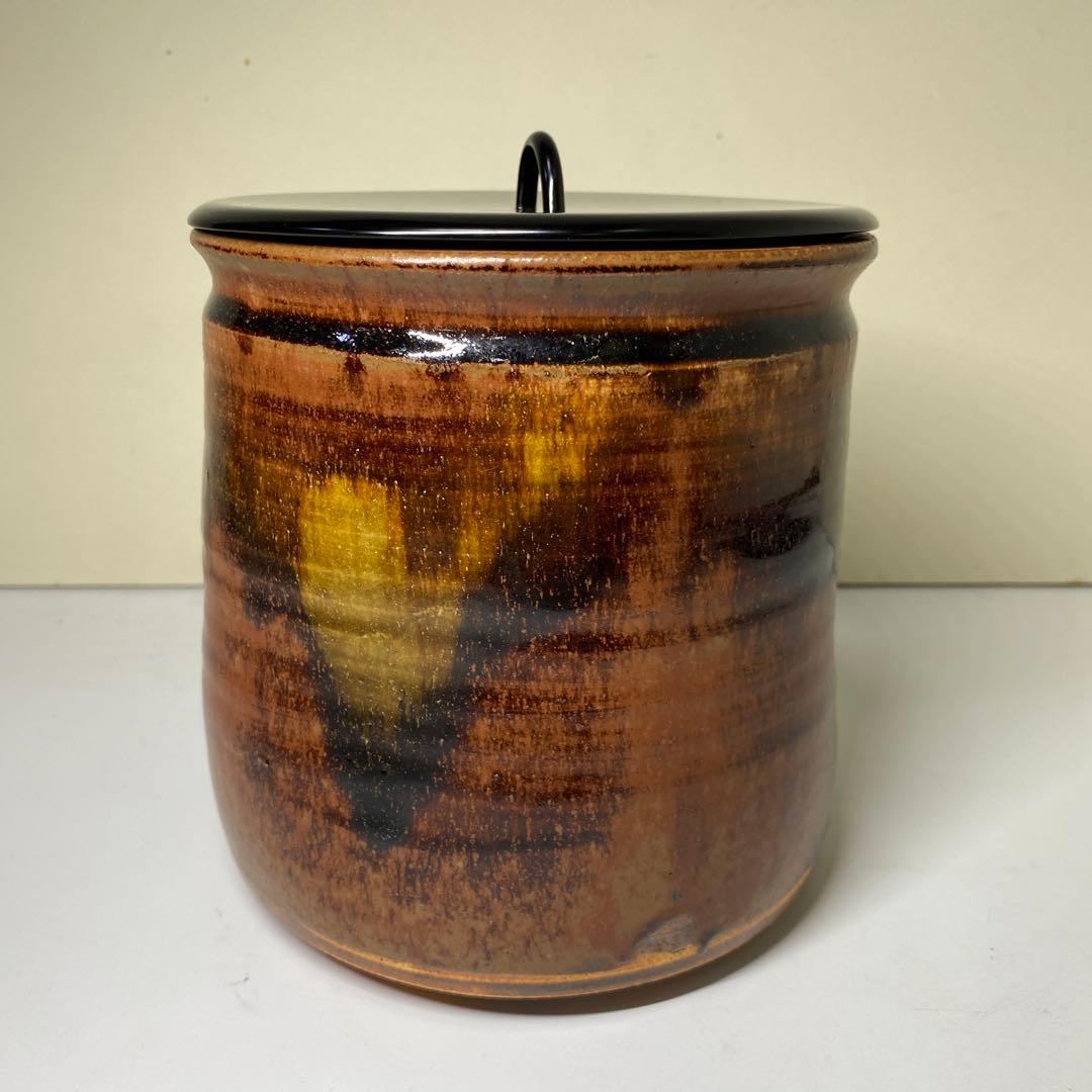 【茶道具】加藤光右衛門造　瀬戸水指（共箱）