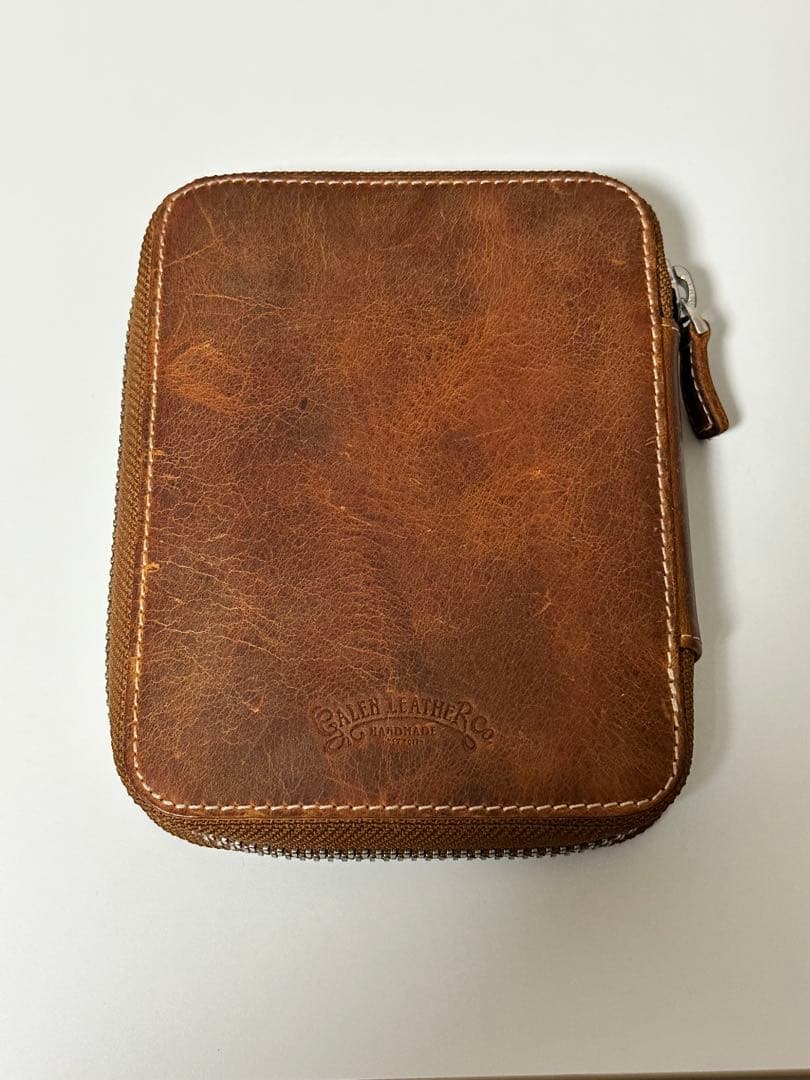 ガレンレザー　10本差しペンケース　クレイジーホースブラウン