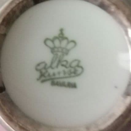 逸品　純銀巻き　蘭花図紋キャビネットカップ　アンティーク　alka製