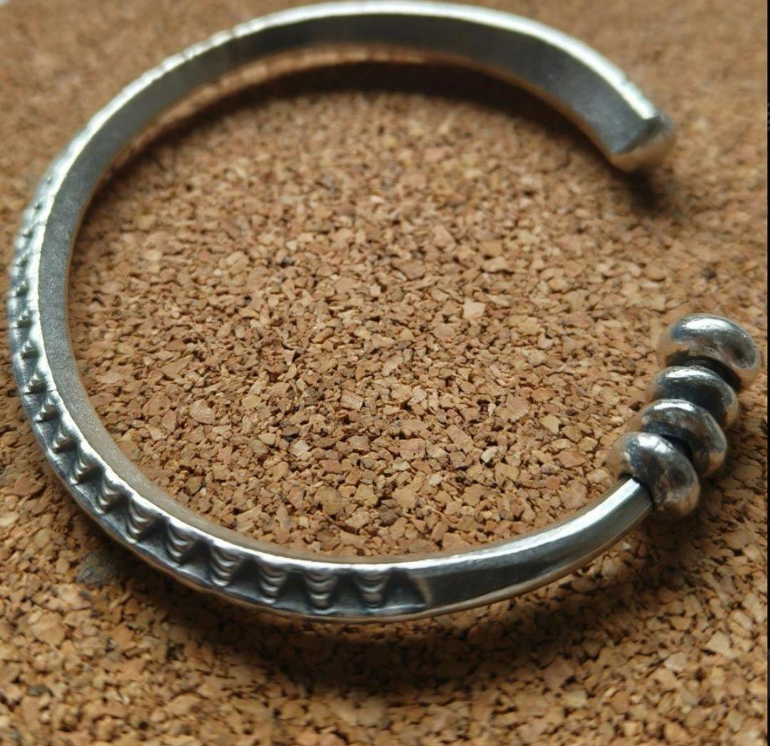 【新品現地買付】カレンシルバー バングル /カレン族/モチーフ/高純度