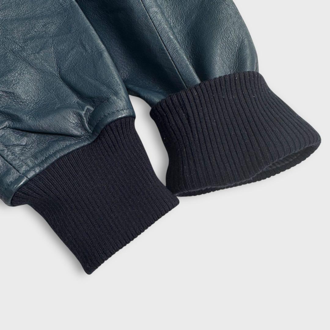 希少 美品 L ヒステリックグラマー レザージャケット ネイビー ライダース